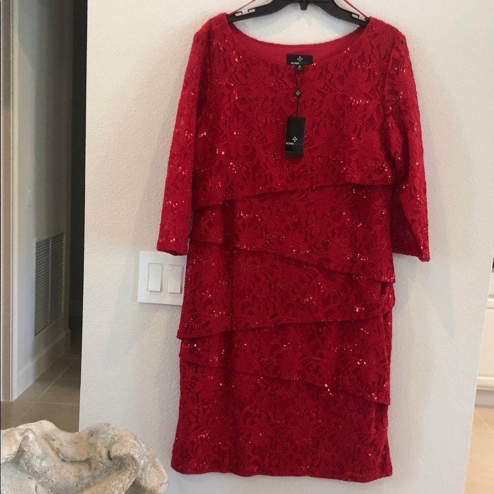 Sparkly red holiday dress!